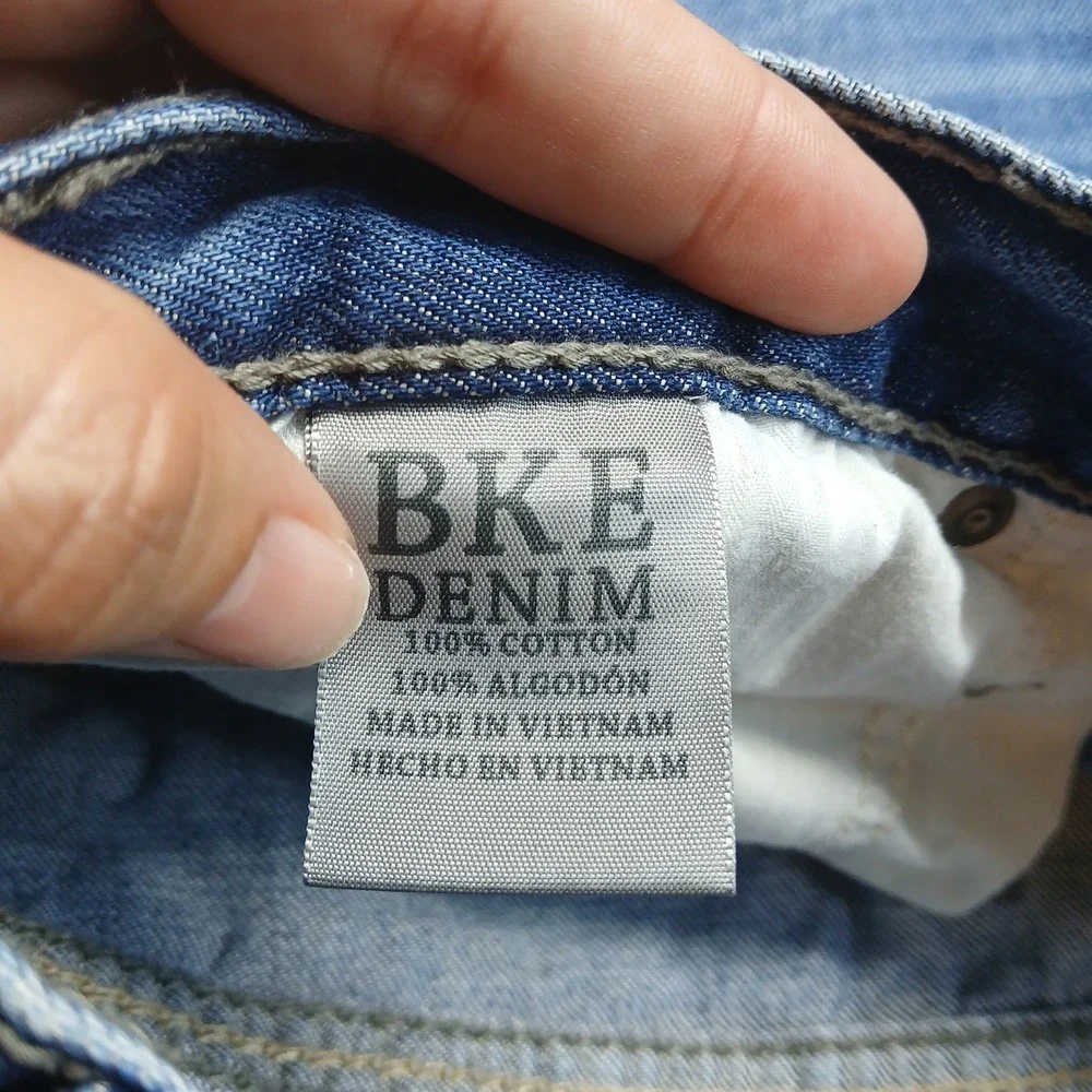 BKE Derek Mens Straight Leg Jeans 36R Medium Wash Denim Blue ABM12077